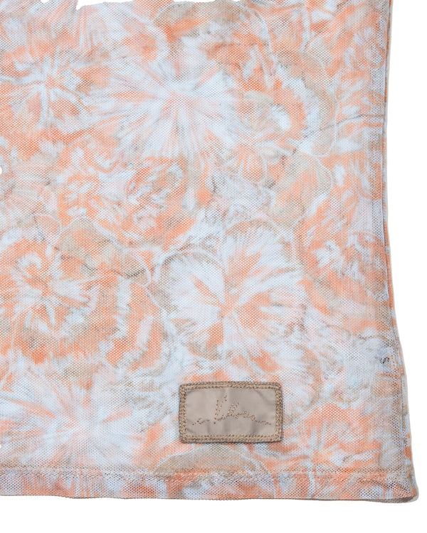 Top en malla naranja