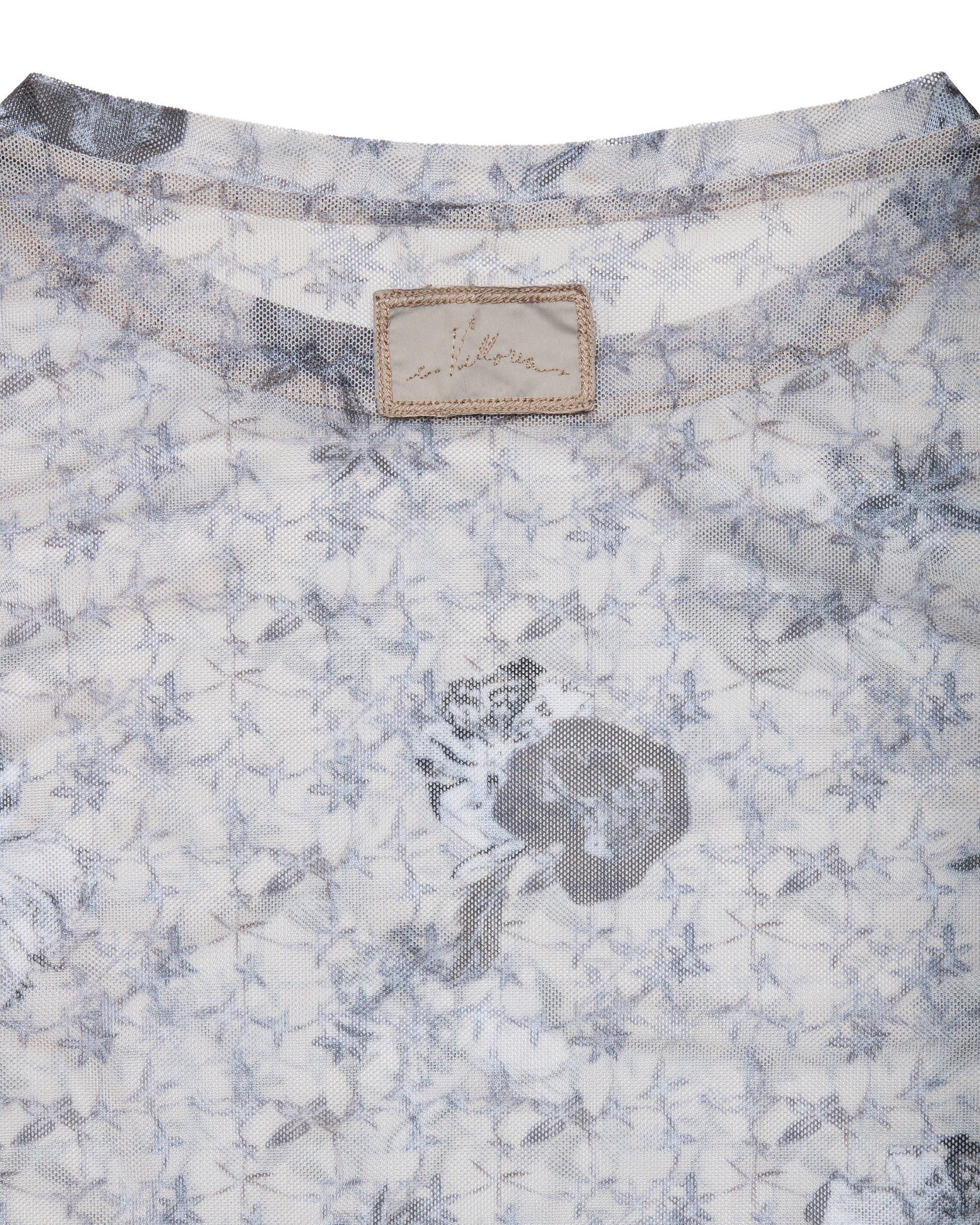 Top en malla beige