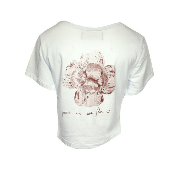 Camiseta blanca estampada