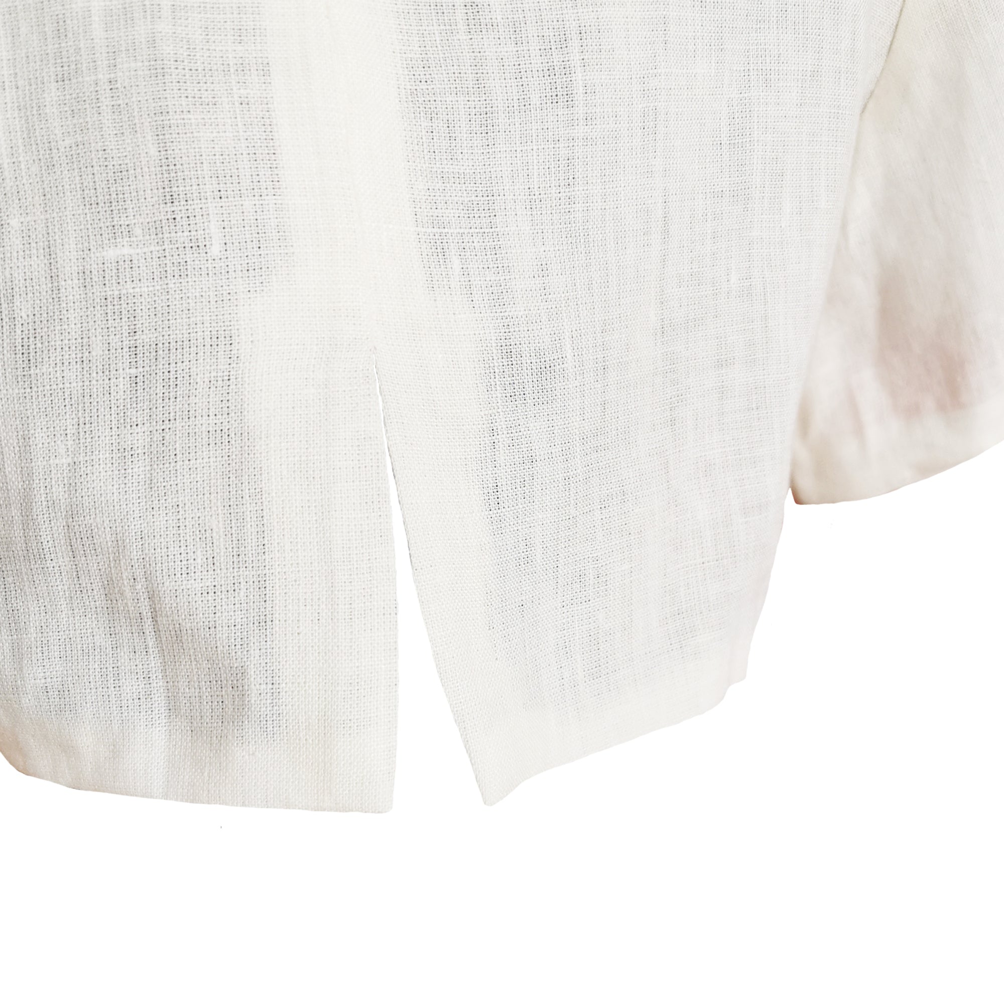 Crop top de lino con aberturas