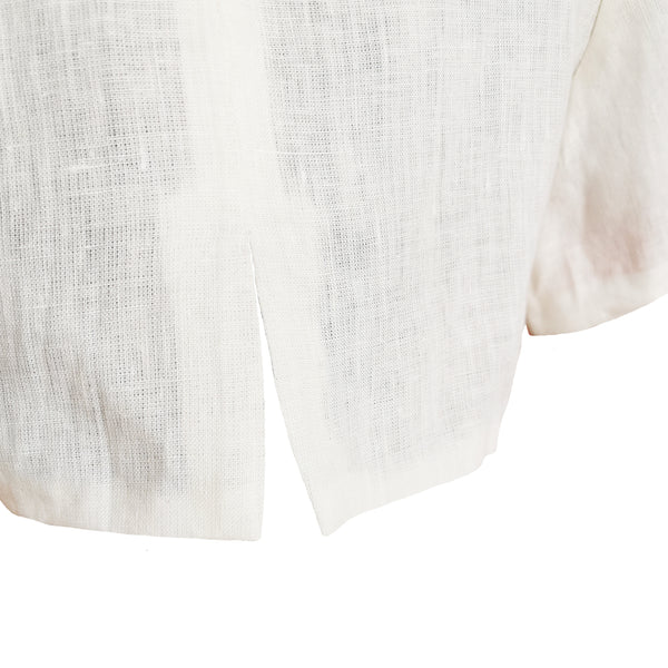 Crop top de lino con aberturas