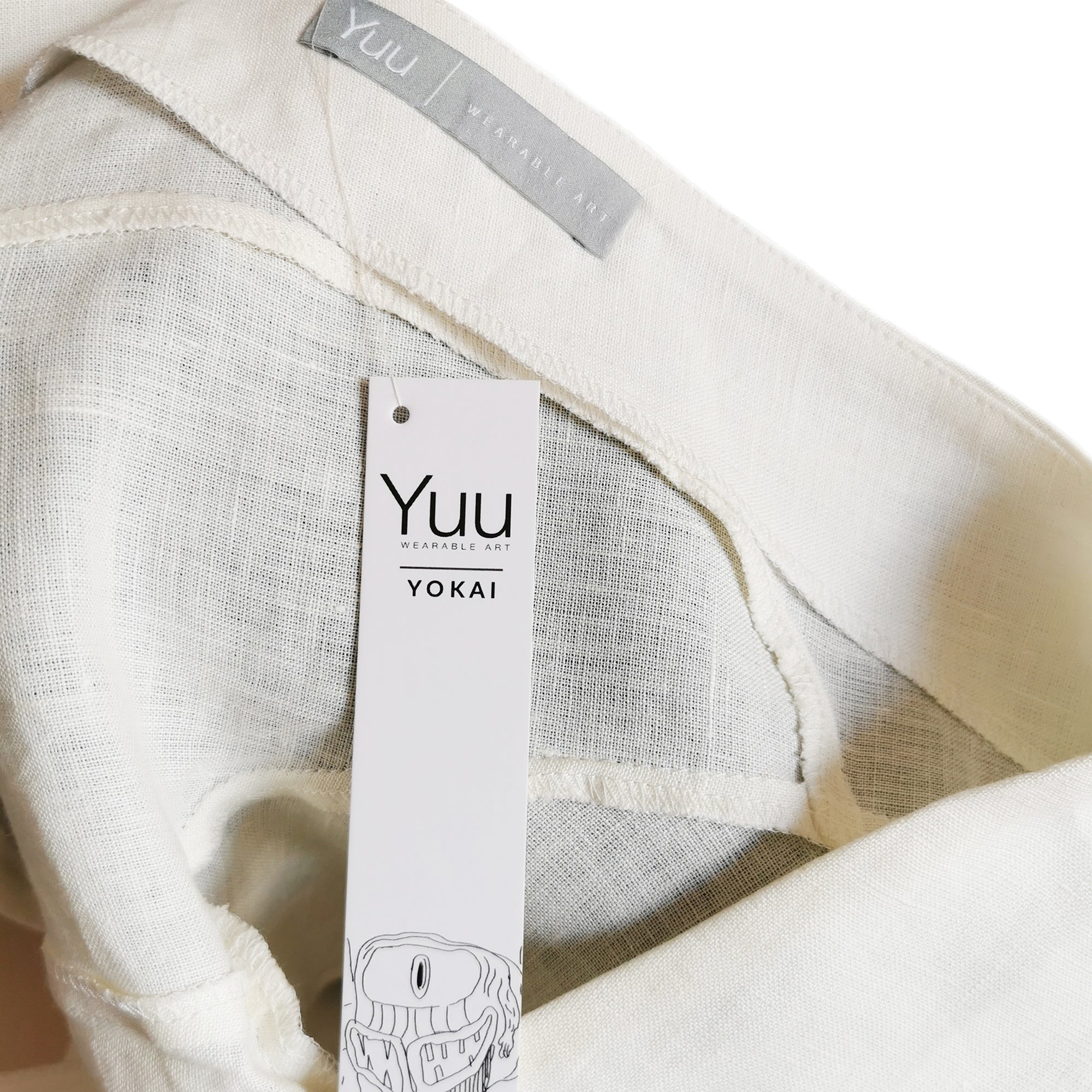 Crop top de lino cuello en V