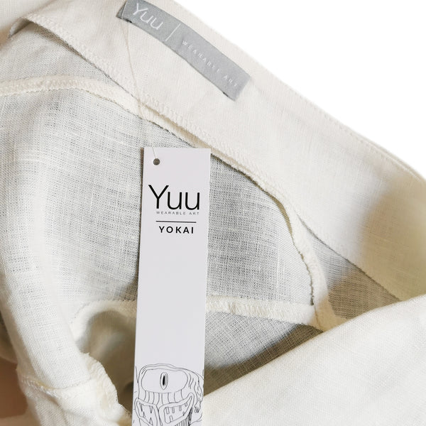 Crop top de lino cuello en V